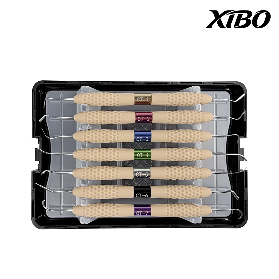 

Anti Slip Silicone Handle Dental Resin Filler Kit 7pcs High Temperature Sterilization for Accurate Shaping and Filling