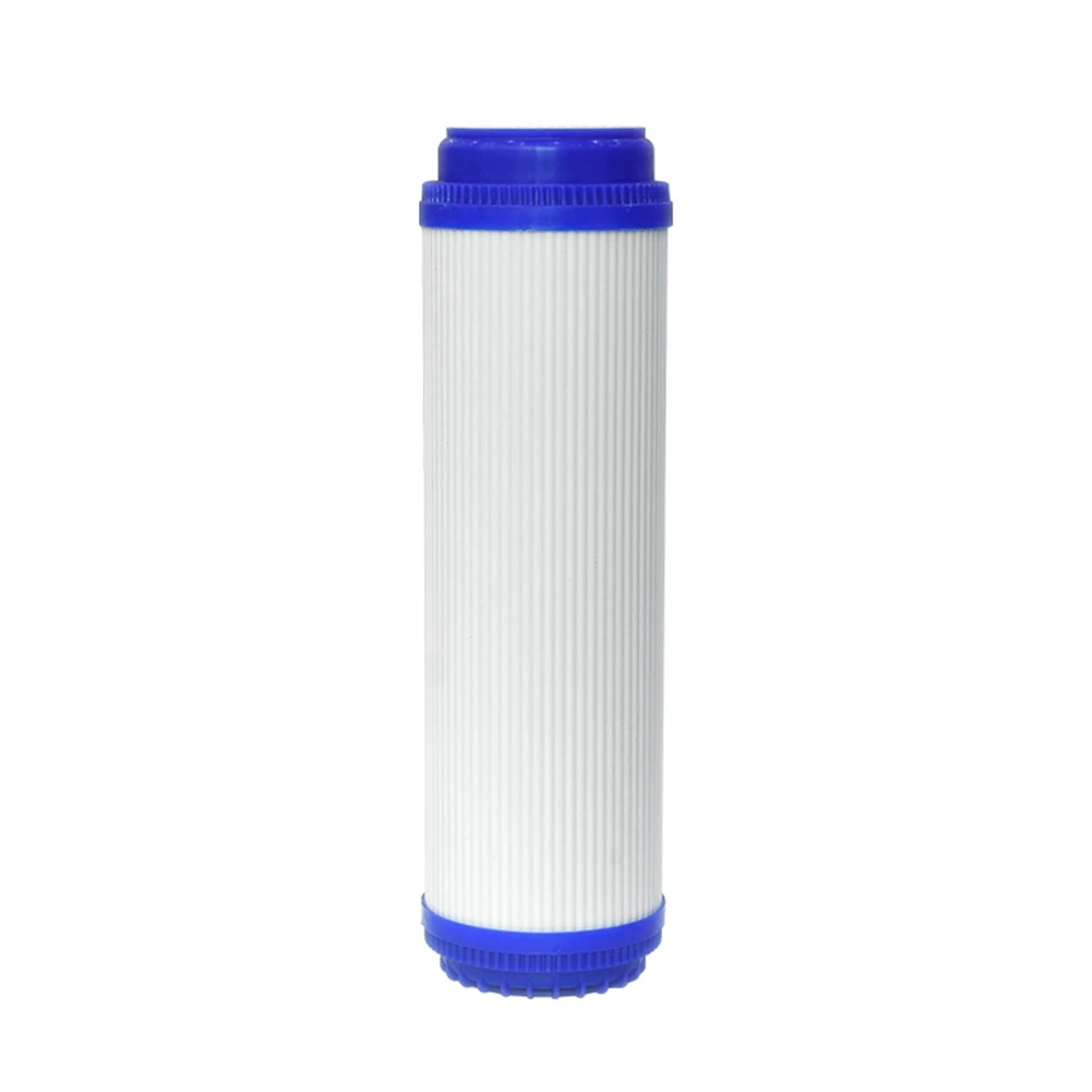 Filtro purificador de agua, elementos filtrantes purificador de agua de carbón comprimido UDF de boca plana de 10 pulgadas, accesorios de malla