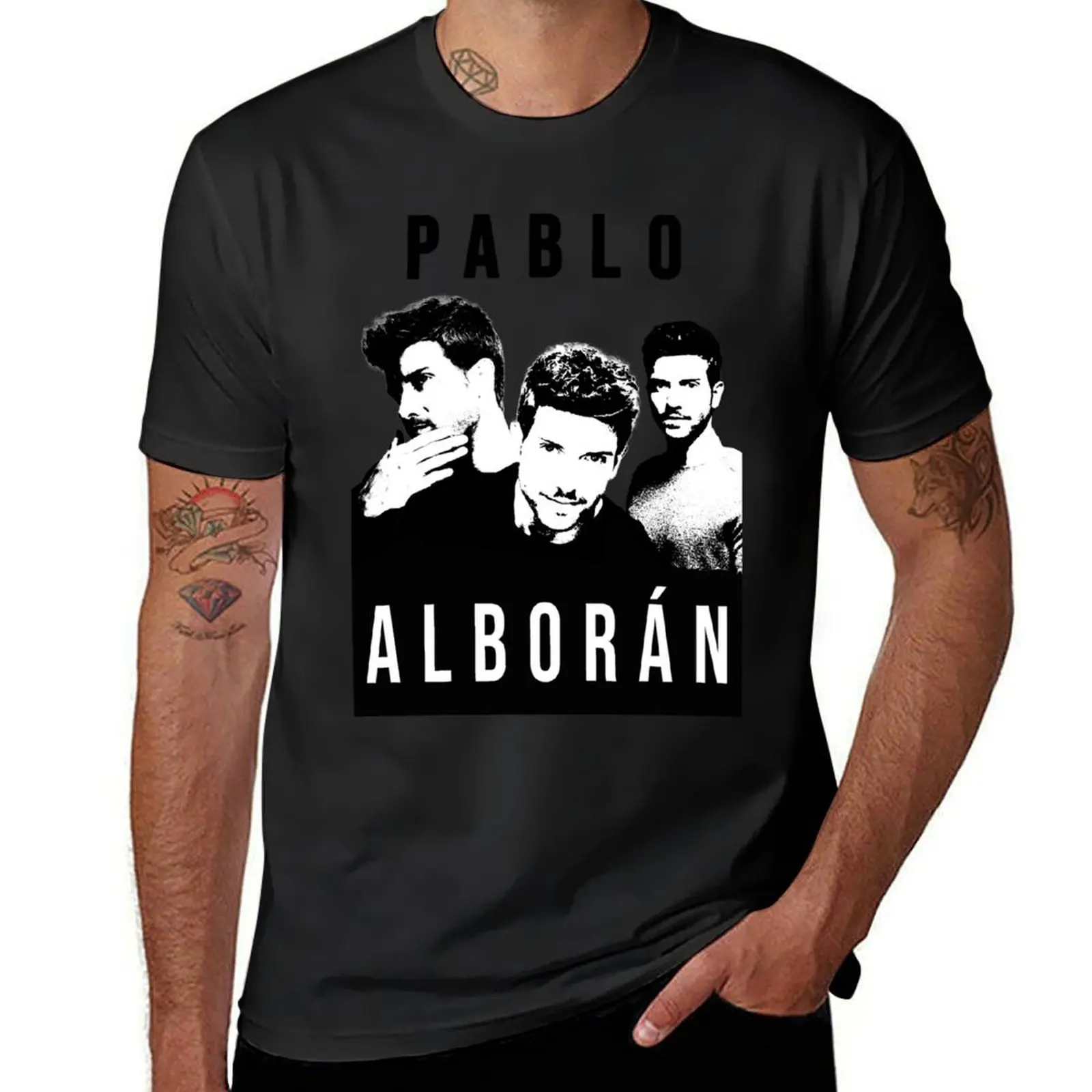Pablo Alborán Retro T-Shirt customizeds hippie clothes customs quick-drying mens funny t shirts