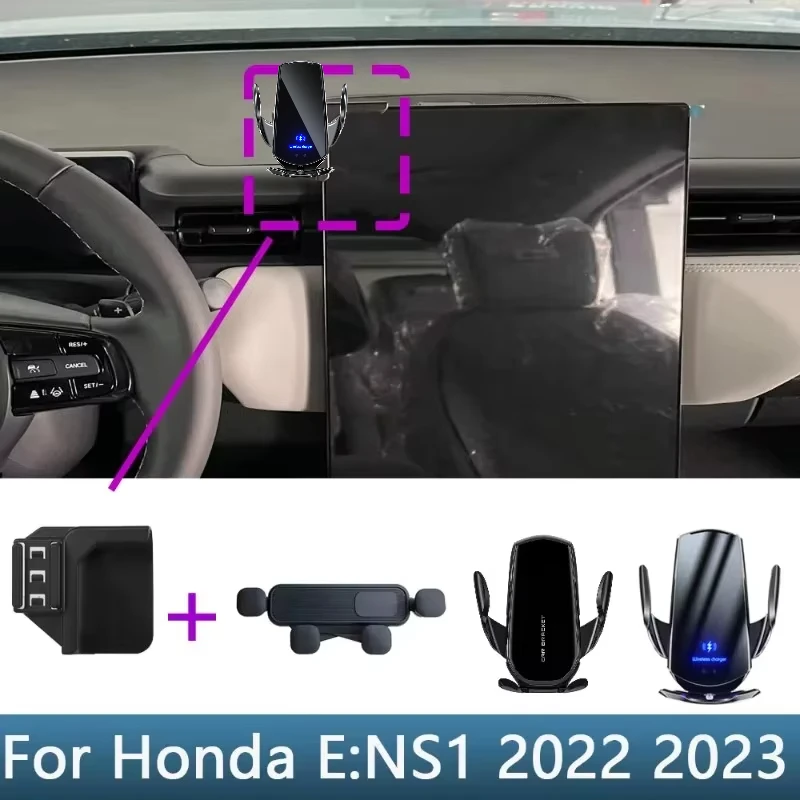

Car Phone Holder Fixed Bracket Special Mounts For Honda E:NS1 2022 2023 Wireless Charging Base Automatic Car Accessories
