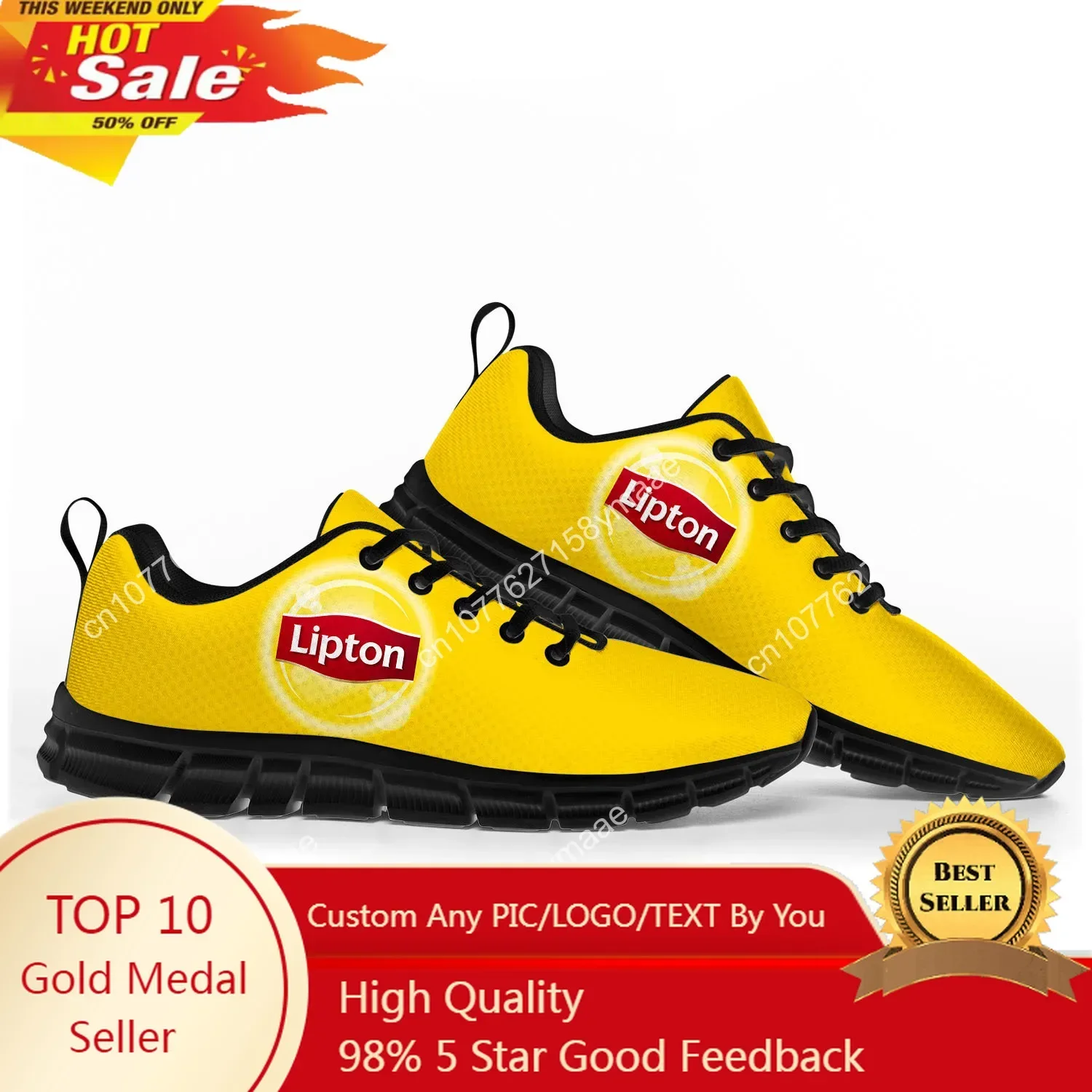 

L-Liptons Iced Tea Drink Sports Shoes Men Women Teenager Kids Children Sneakers High Quality Sneaker Customize Couple Shoe Black