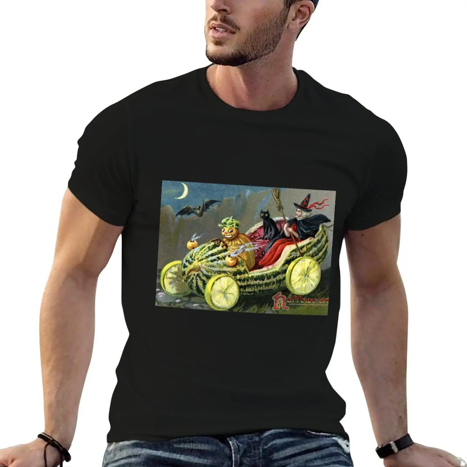 Antique Halloween Drive Greetings T-Shirt sports fans cute clothes vintage clothes customizeds men graphic t shirts