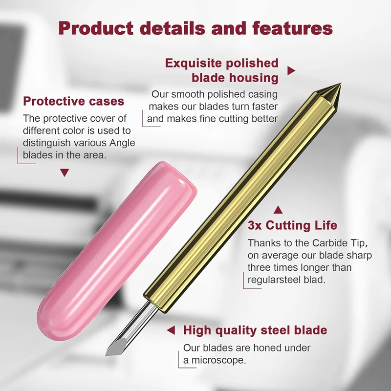 Lame di ricambio per taglio a punta profonda compatibili con la lama della macchina da taglio Explorer Air/Air 2/Explore Air 3 Roland Plotter Maker