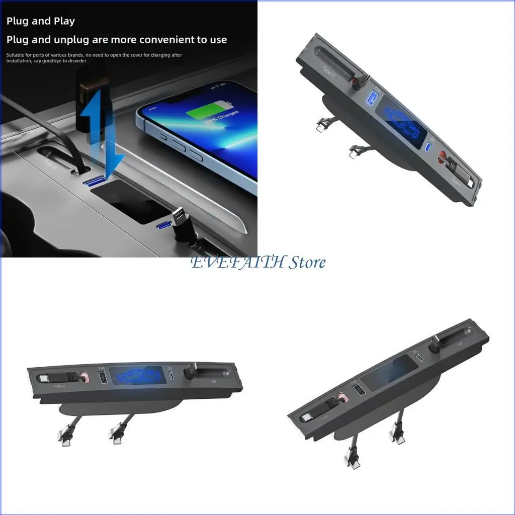 

124B Electric Car Dock Offering 27W Power and Auto Cable Retraction Feature