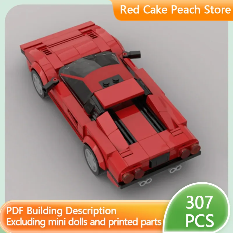 

Модель Speed Champion MOC, строительные кирпичи 308 GTB, верхний уровень, спортивный автомобиль, модульная технология, сборный детский костюм, игрушки, подарки, праздник