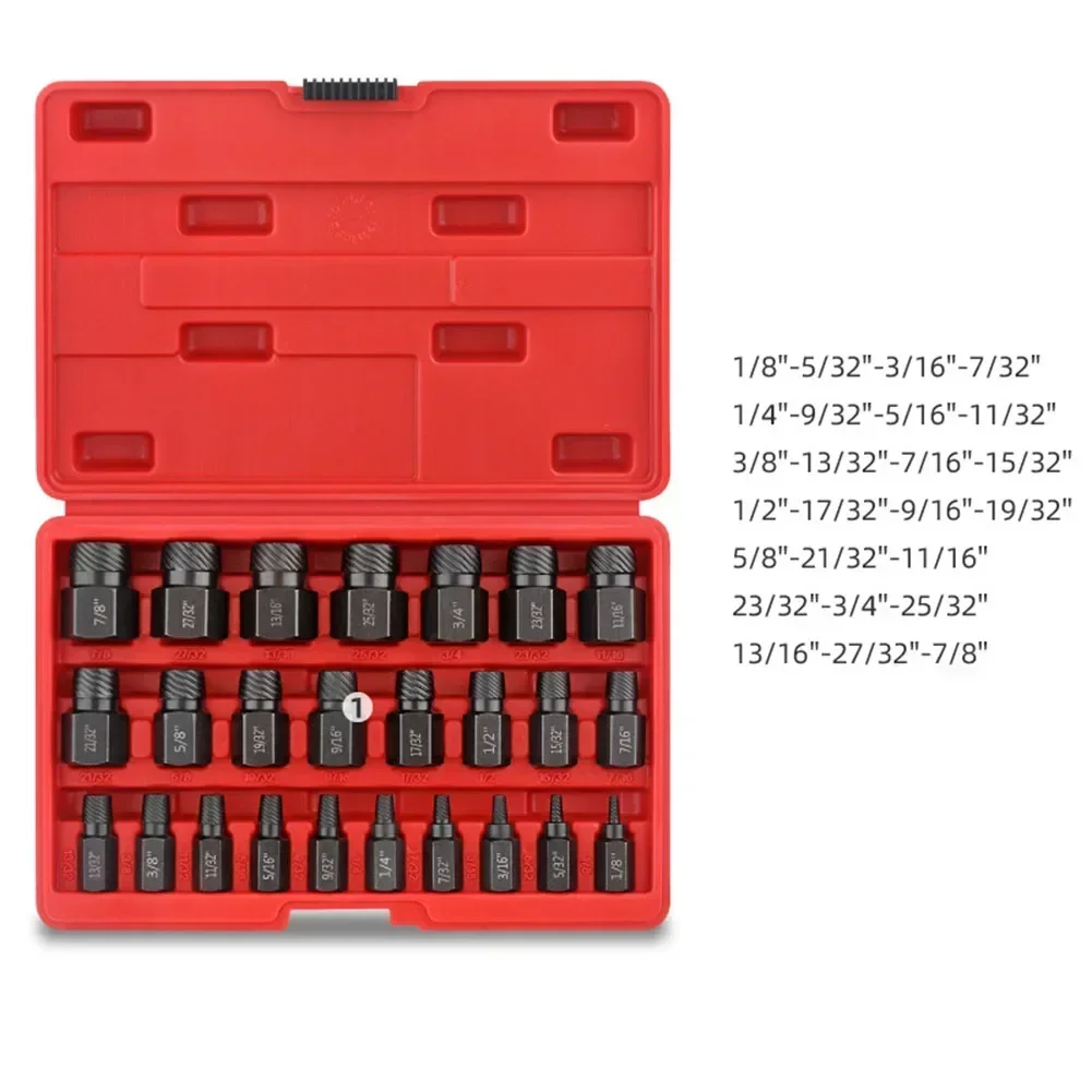 

Broken Screw Remover Bolt Remover Hand Socket Compatible Plastic Storage Case Quick Selection Spiral Groove Wrench Compatible