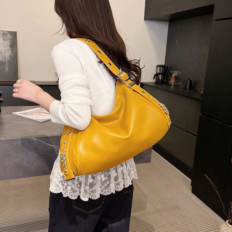 

Retro Underarm Bags Tote Bag for Women Shoulder Bags Purse and Handbags Designer Bag Female Bag yellow bag