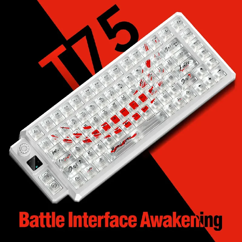 

Langtu T75 Mechanical Keyboard Wireless 3mode Customized Hot Swappable RGB Transparent Game Office Keyboard for MAC/Windows