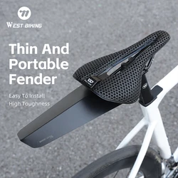 WEST BIKING Ultralight Bicycle Fender Quick Removal MTB Road Bike Fender Rear Tire Universal Saddle Mudguard Cycling Accessories