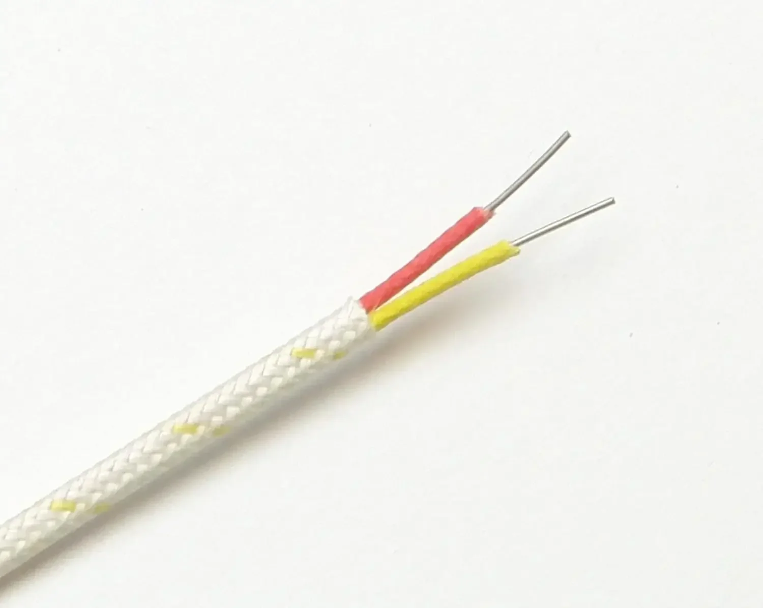 1/10/30/50meter K-Type Thermocouple Wire AWG 24 Solid Type K with Braided Fiberglass Insulation  roll 704℃