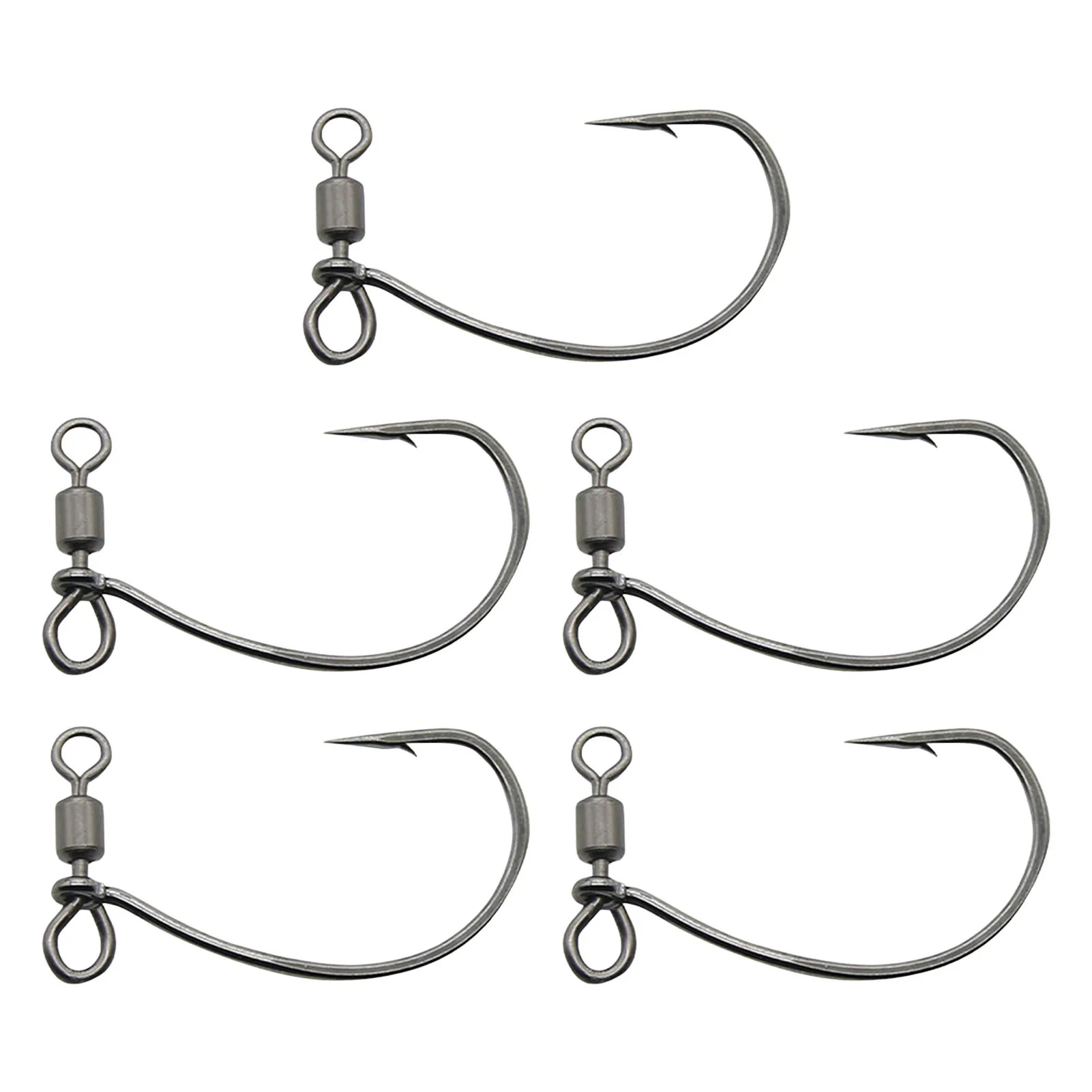 

5pcs Combination Fishing Hook Free Binding Stainless Steel Fishing Hook Set Sharp Barbed Fishhook For Freshwater Saltwater
