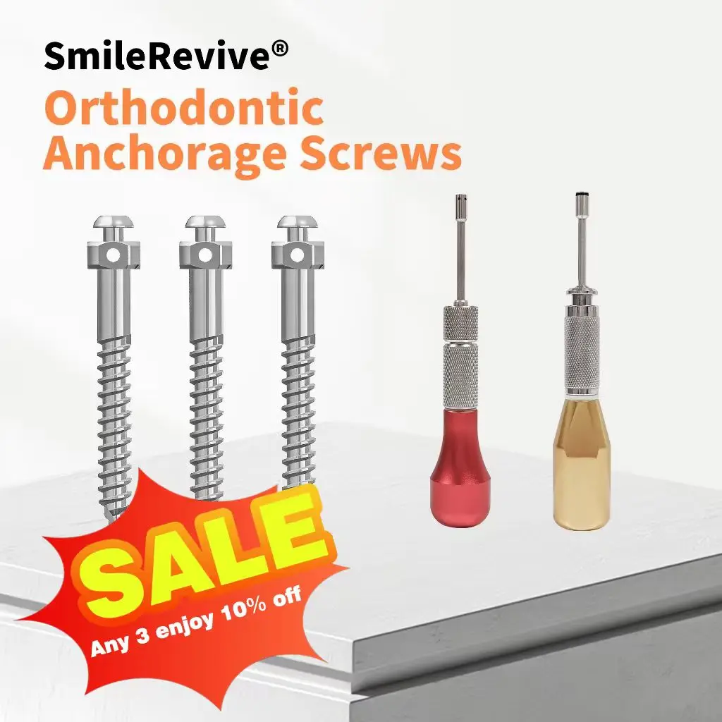

SmileRevive Ортодонтические костные анкерные винты, временное устройство для скелетной фиксации, мини-ортодонтический имплант и инструмент для его установки