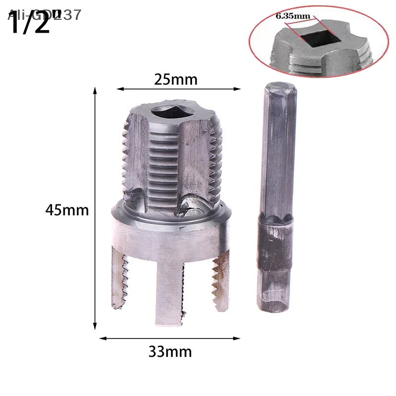 

1Pc/1set Electric Drill 1/2"(DN15) 3/4"(DN20) PPR Threader Internal External Pipe Threading Tool PVC Pipe Threader Kit