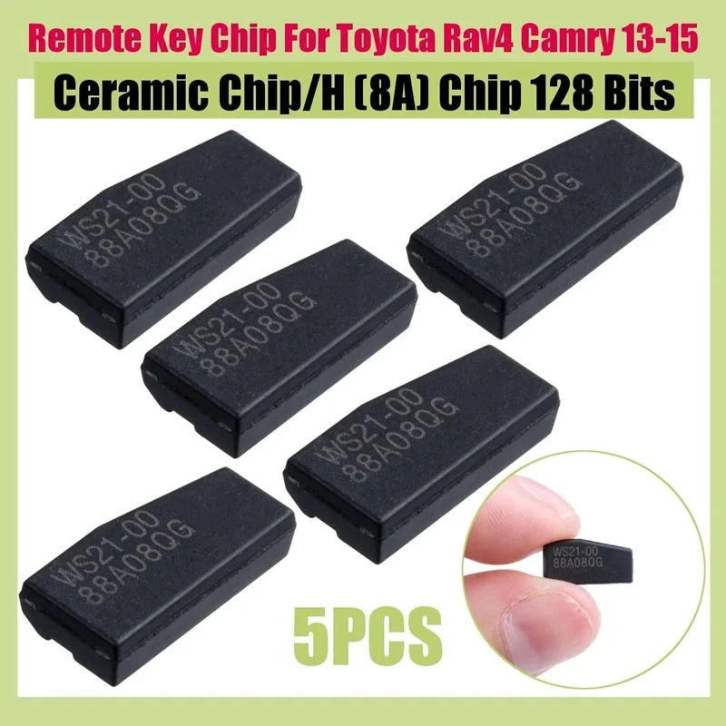 5 Pcs Car Remote Key H (8A) Chip 128 Bits Chip Ceramic Transponder Immobilizer For Toyota Rav4 Camry 2013-2015