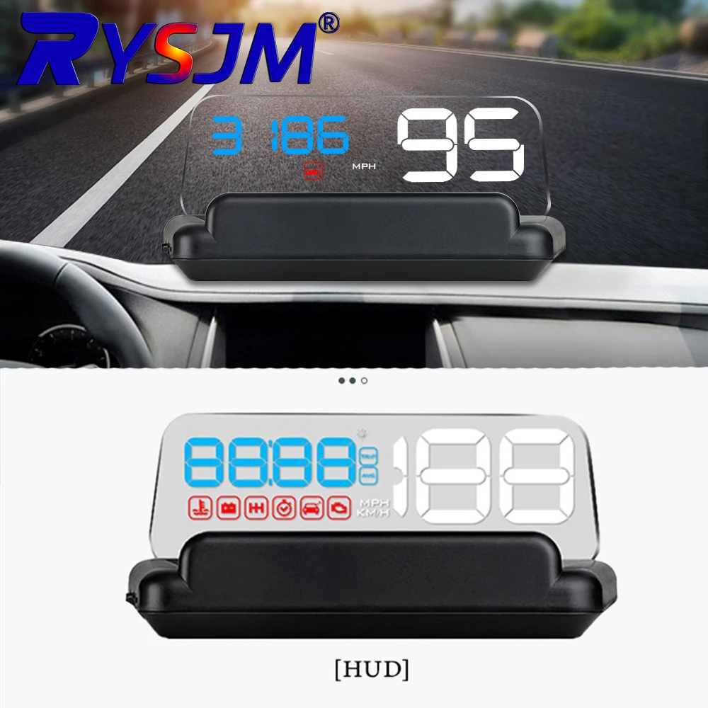 OBD2/GPS Auto Speedometer Head Up Display Auto Digital KMH/MPH Speedometer on-Board Computer Windshield Projector HUD For Car
