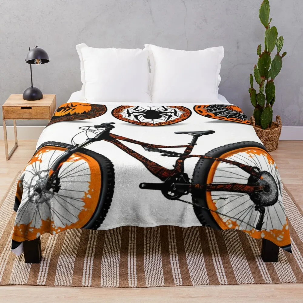 MTB Halloween Mashup: Spooky Shred Edition Throw Blanket Soft Large Decoratives Blankets Sofas Of Decoration Blankets