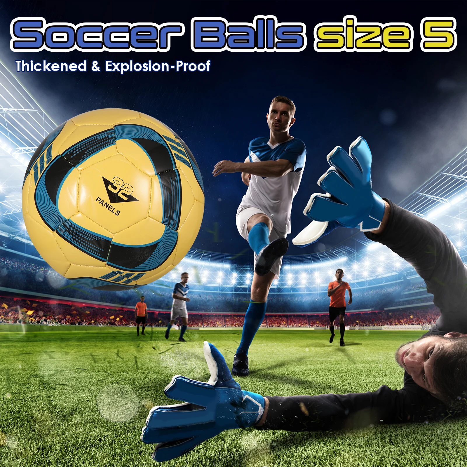 ลูกฟุตบอลอย่างเป็นทางการขนาด 5 World ฟุตบอลทีมการฝึกอบรม Footy Ball PVC เย็บ Ballon De Foot Match Balls สําหรับเด็ก
