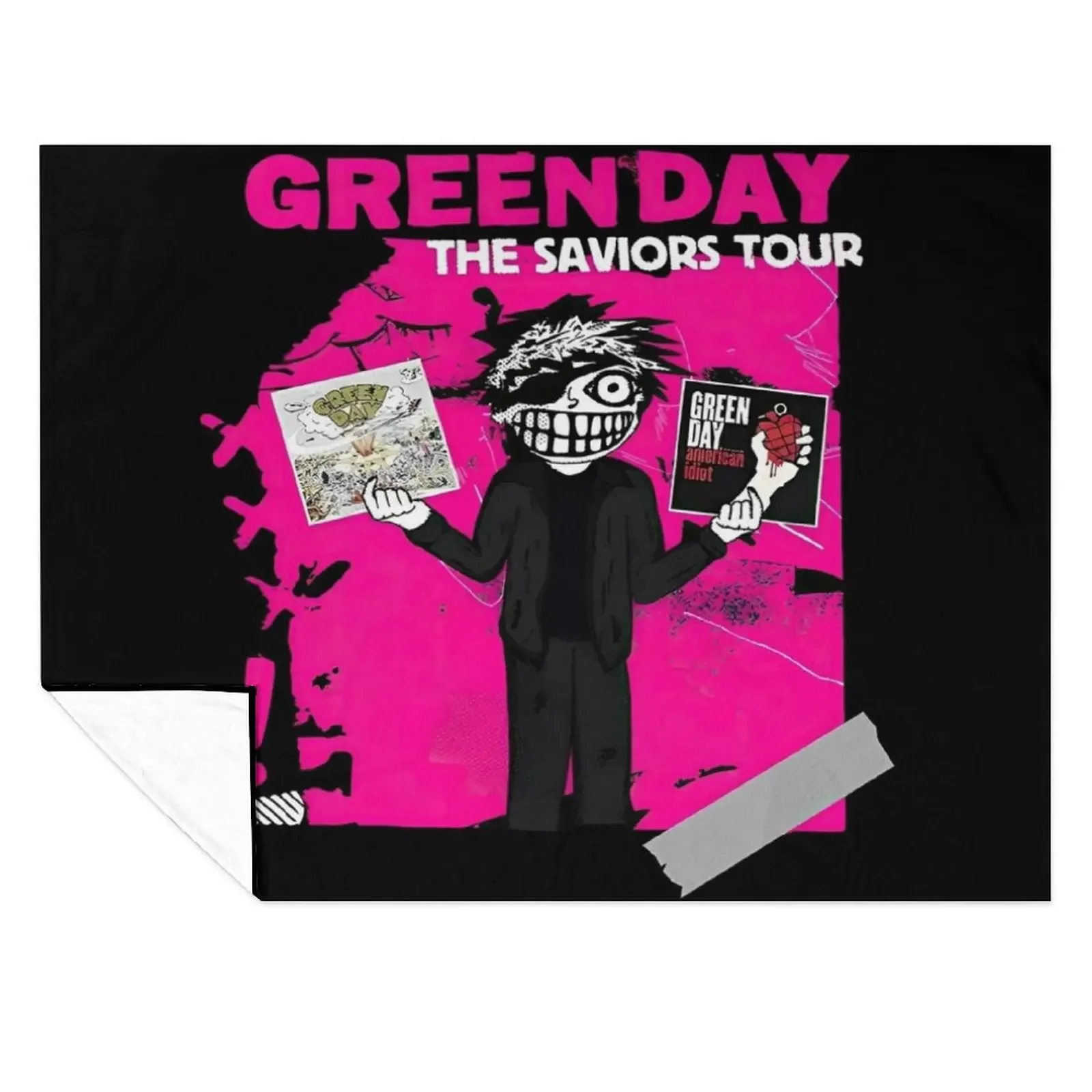 

Green Day Tour Throw Blanket Designers Cute Soft Plush Plaid Heavy Blankets