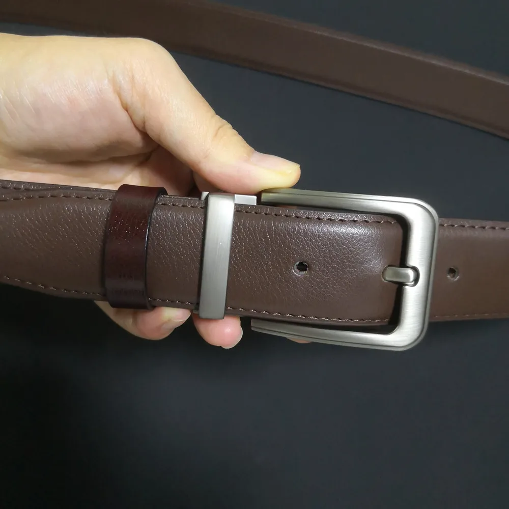 

Men's Leather Belt Business Casual Manual Buckle Belt