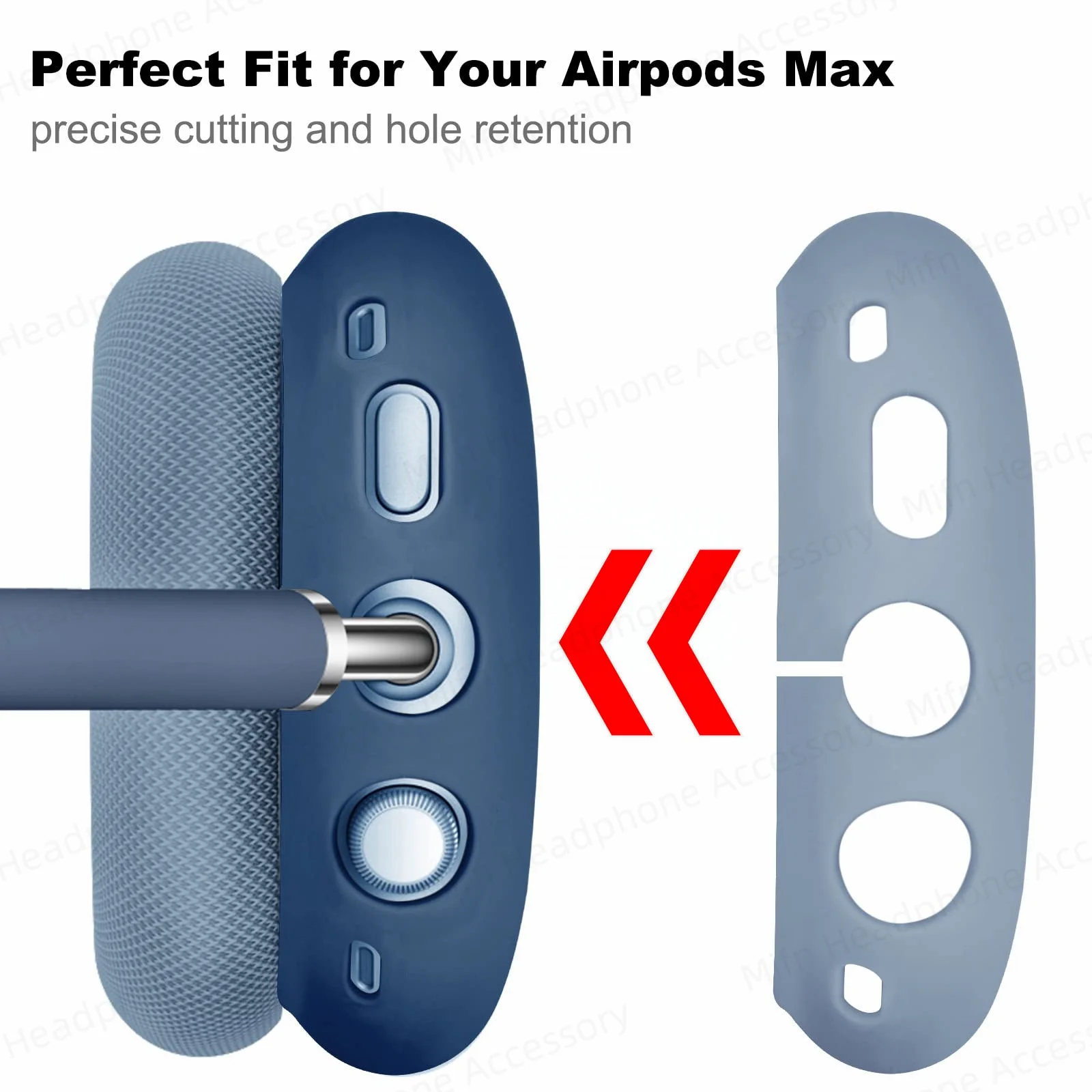 For Airpod Max Case Silicone Ear Protection Earmuffs Casque Headphone Case Cover For 2024 Air pods Max Headphone Protective Case