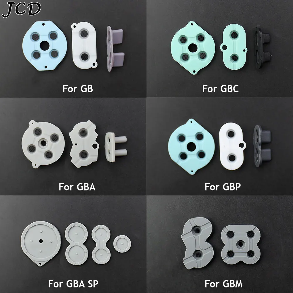 JCD 1set Rubber Conductive Buttons for Game Boy Classic GB GBC GBA GBP GBM GBA SP Silicone Start Select Keypad A-B D-pad button