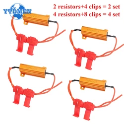 2/4sets Load Resistor for Led Lights 50W 6Ohm, 25W 8Ohm , for Car LED Decoder Bulb Reverse Light Turn Signal Lamp Resistance 12V
