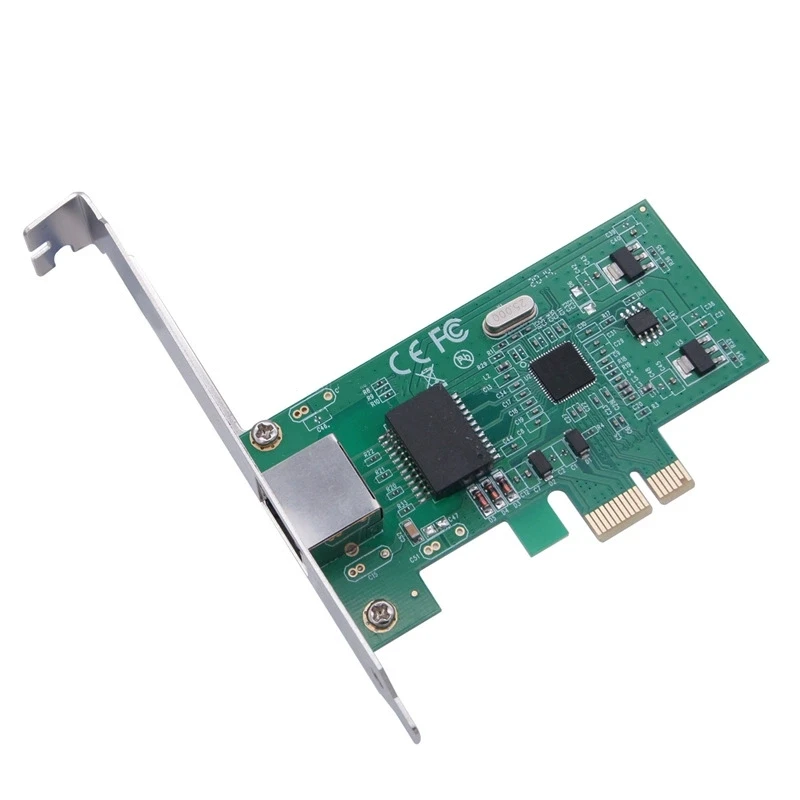 PCIe 1x to Single Port RJ45 1000Mbps Gigabit Wired Network Card Expansion Card for Computer Desktop Driver-Free Chipset RTL8111D