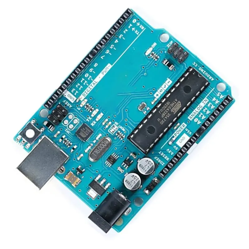 ABUO-For Arduino Uno REV3 [A000066] - Atmega328p Microcontroller, 16Mhz, 14 Digital I/O Pins, 6 Analog Inputs, For Arduino