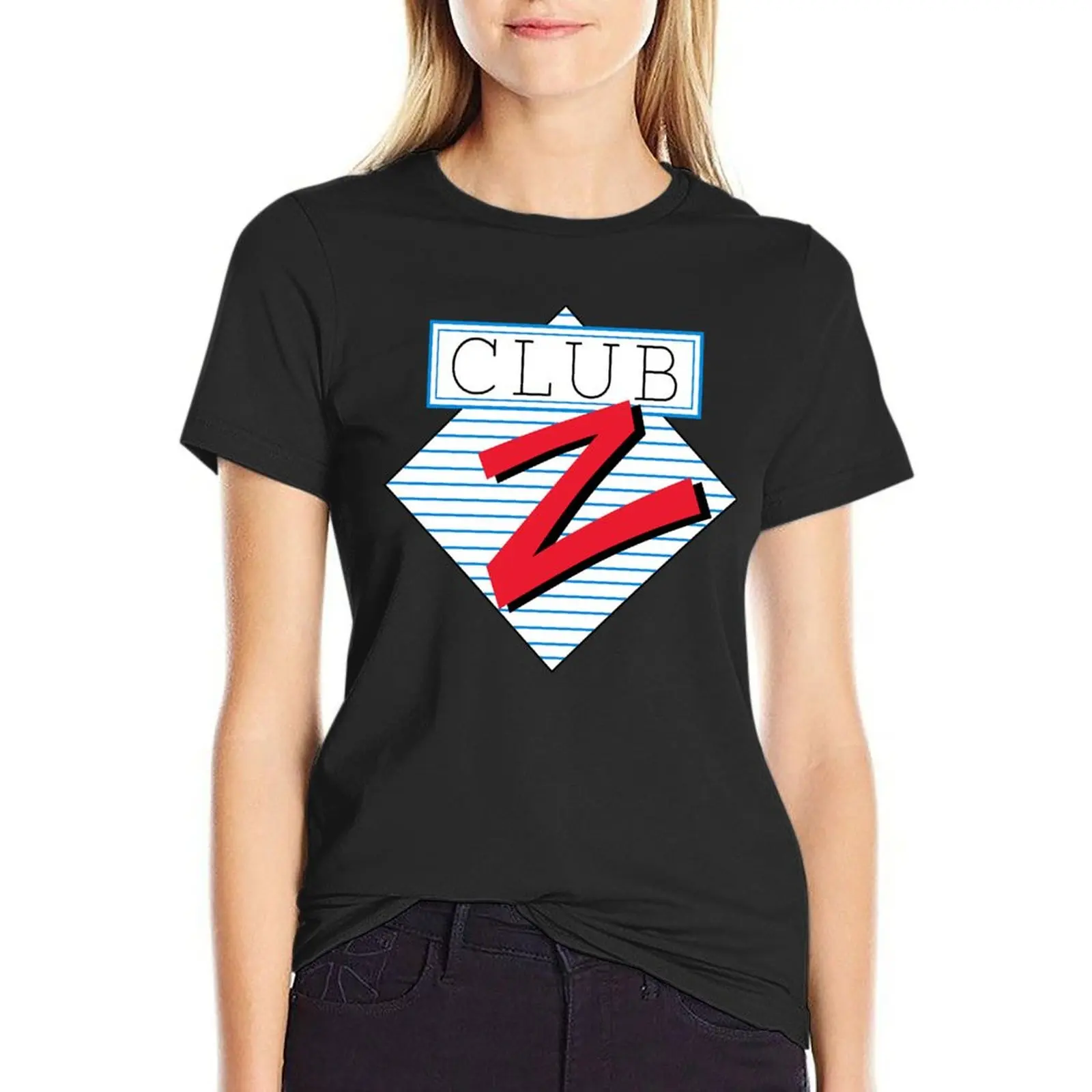 

Club Z Zellers Logo T-Shirt cute clothes cute tops Blouse tops oversized t shirts for Women