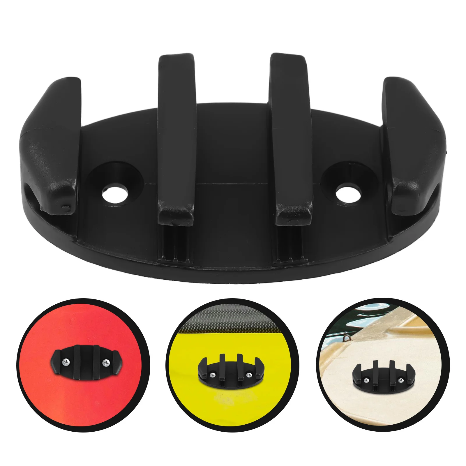 

Sturdy Black Nylon Boat Cleat Versatile Kayak Mounting Canoe Accessories Marine Docking Rope Cleat Easy Install