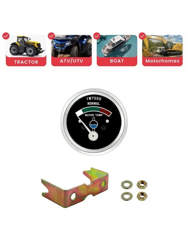 Jauge de température d'eau pour véhicule 52 mm 12/24V, jauge automobile, instrument automobile, coque noire, accessoires de voiture