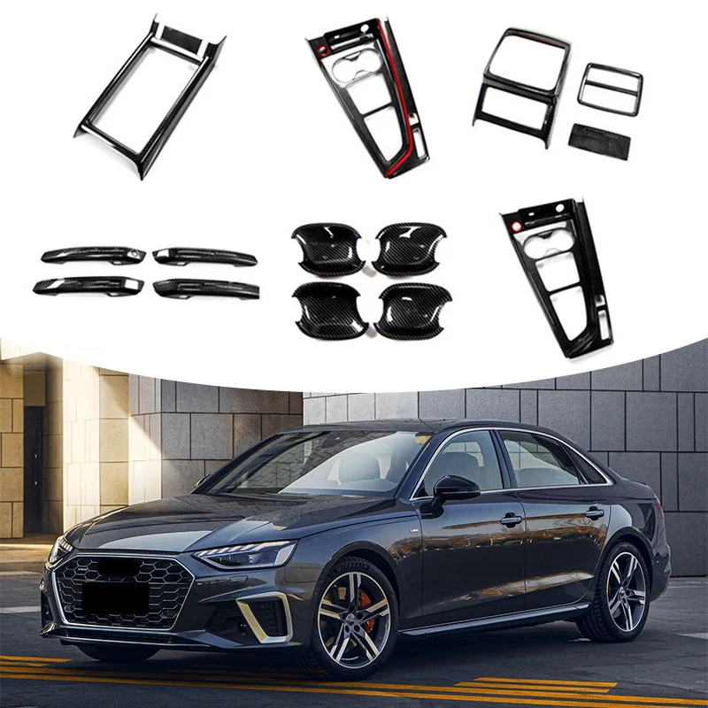 

Для Audi A4L B9 седан A4 S4 A5 S5 2020 ~ 2024 LHD центральная панель управления, декоративная крышка из углеродного волокна, отделка салона автомобиля, аксессуары