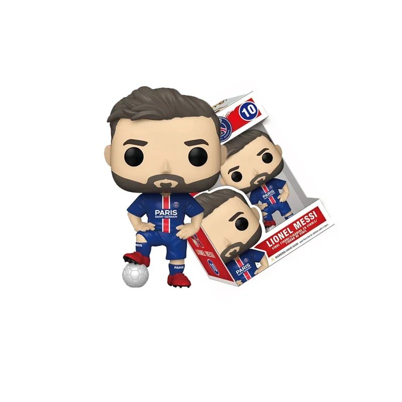 4Pieces Set Football Star Cristiano Ronaldo 7 Lionel Messi 10 Vinly Funko Pop Figure Children Decoration Christma Birthday Gifts