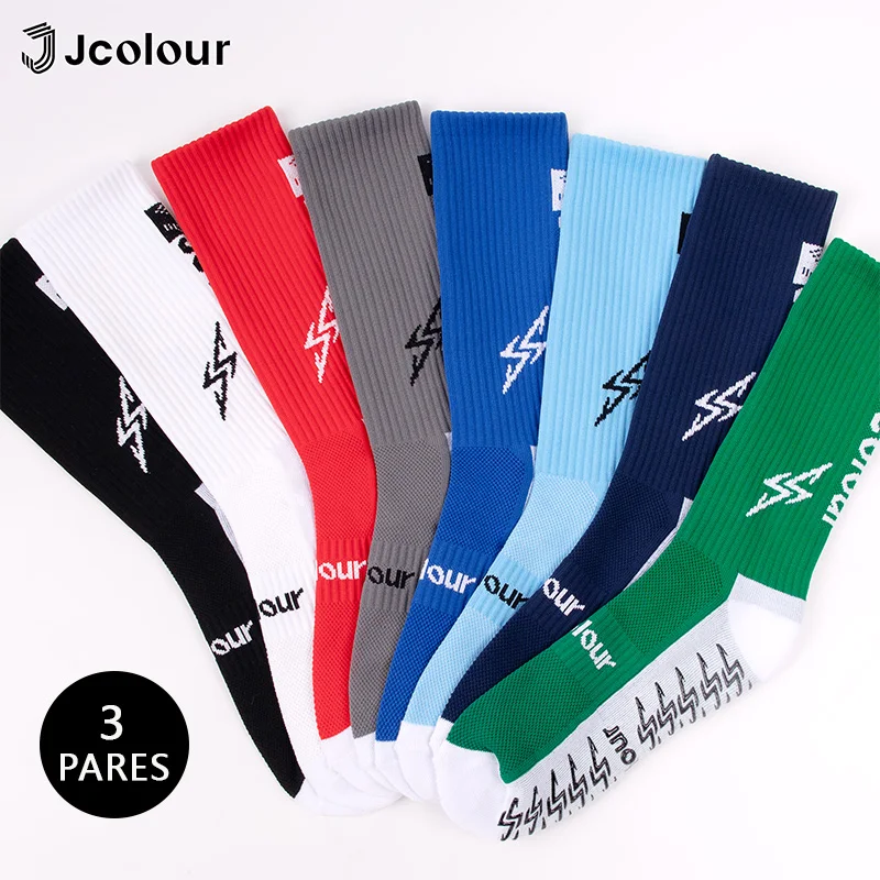 3 pares, meias antiderrapante futebol, meia poliamida corrida, meias esportivas, meias ciclismo masculina, meias médias