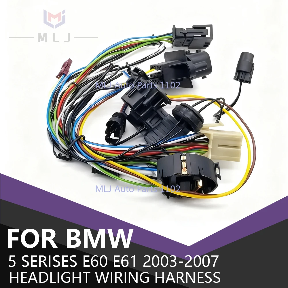 

For BMW 5 Series E60 E61 2003-2007Daytime Running Light Headlight Wiring Harness