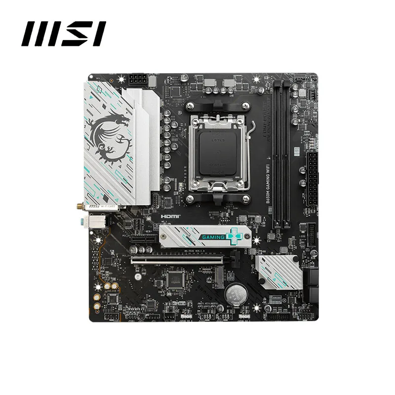 Новая материнская плата MSI B650M GAMING WIFI для AMD B650 и AMD Ryzen ™   Материнская плата серии 7000, 8000, 9000 с разъемом AM5