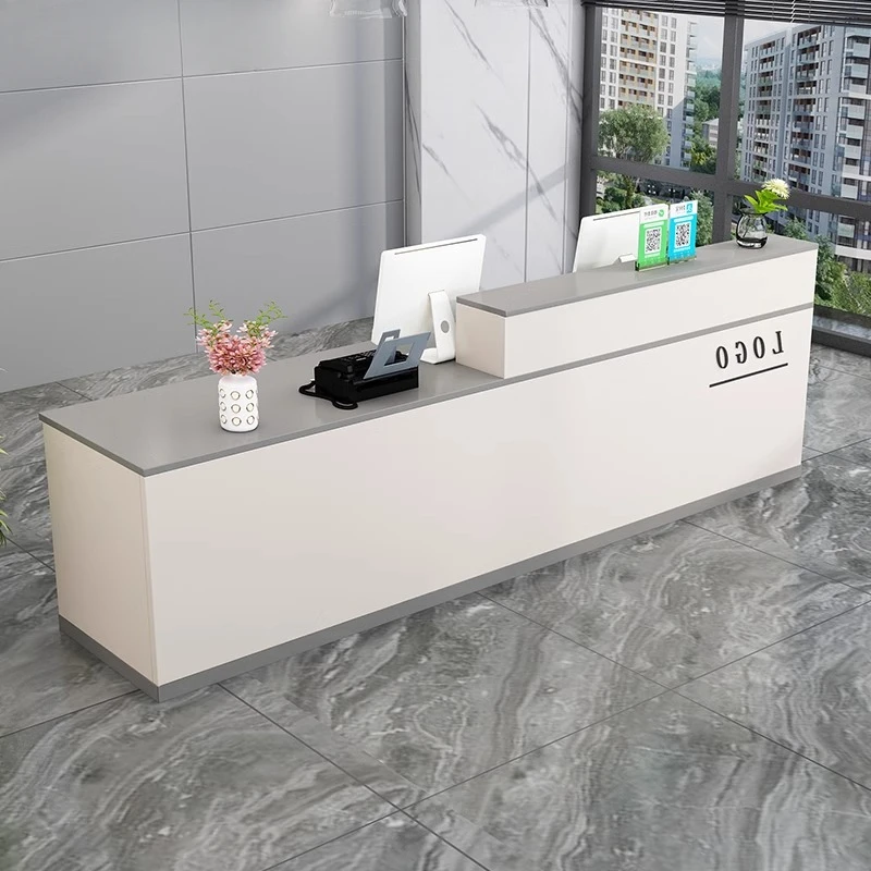 

Beauty Salon Furniture Modern Reception Counter Customer Center Aesthetic Hairdressing Luxury Desk Table Minimalist Institute