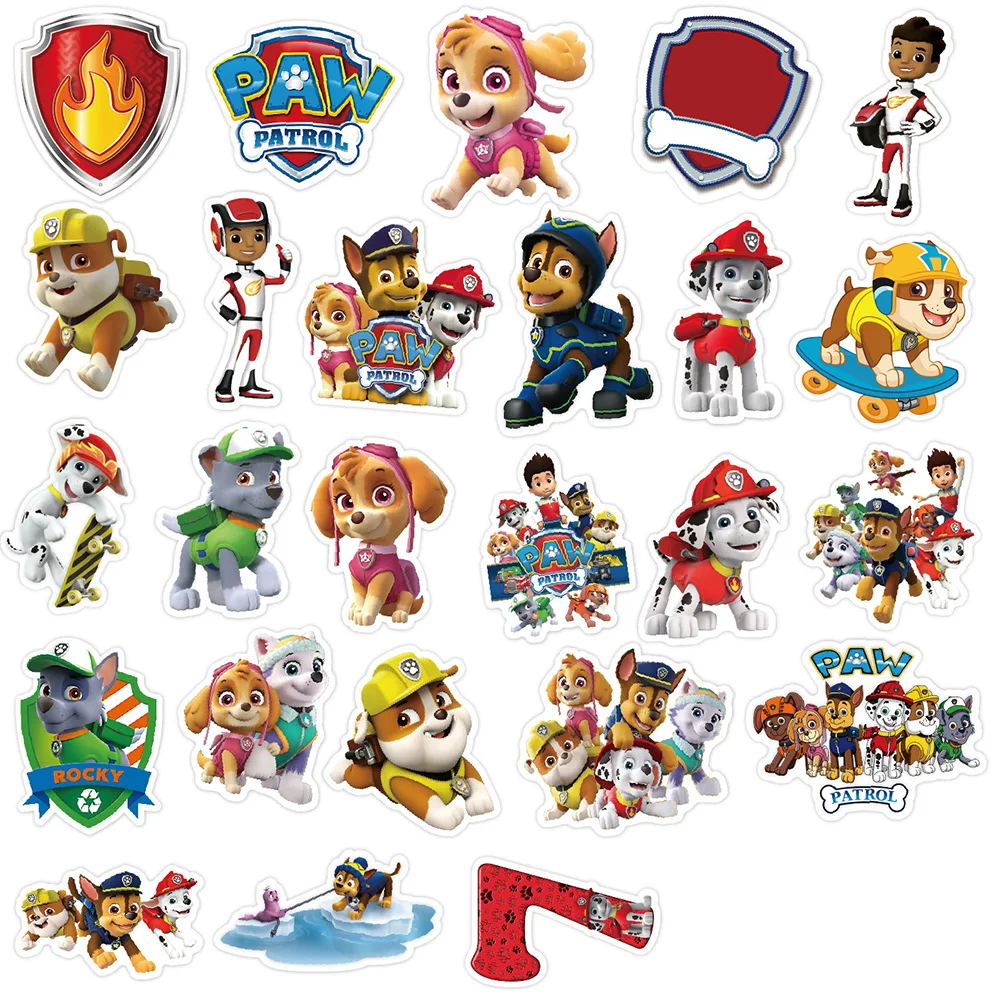 10/30/50pcs Cute Paw Patrol Stickers Cartoon Fun Decals for Kids Toy Gift Phone Case Notebook Guitar Graffiti Sticker Decoration