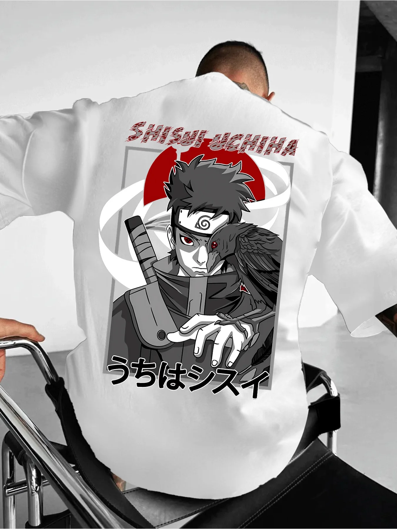 Naruto Anime Sasuke imprimé périphérique 2025 été T-shirt à manches courtes hommes et femmes déplacements quotidiens coton T-shirt