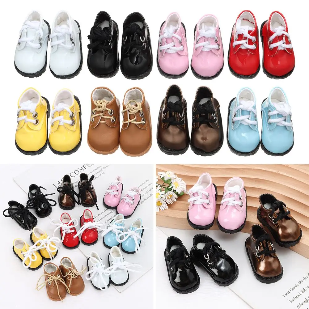 Fashion Toys For Girls Gifts for 1/6 Doll Mini Clothing Doll Shoes Bright Leather Shoes Doll Accessories