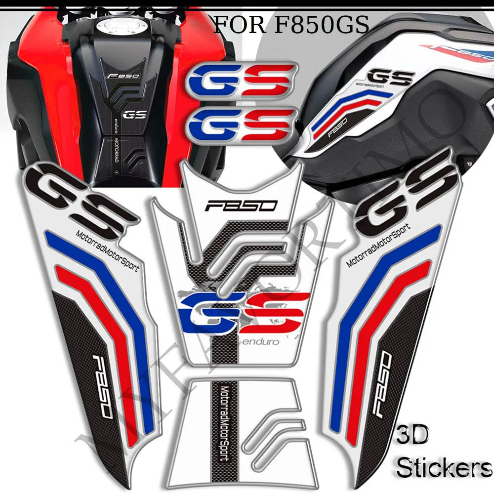 

Motorcycle Stickers Decals Protector Tank Pad Grips Side Gas Fuel Oil Kit Knee Trunk Luggage For BMW F850GS F850 GS F850