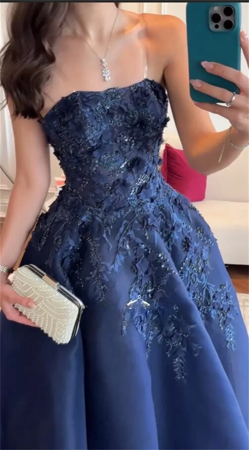 Customized Prom Gown Formal Saudi Arabia Strapless A-line Floor Length Skirts Applique Bespoke Occasion Dresses Evening Dress