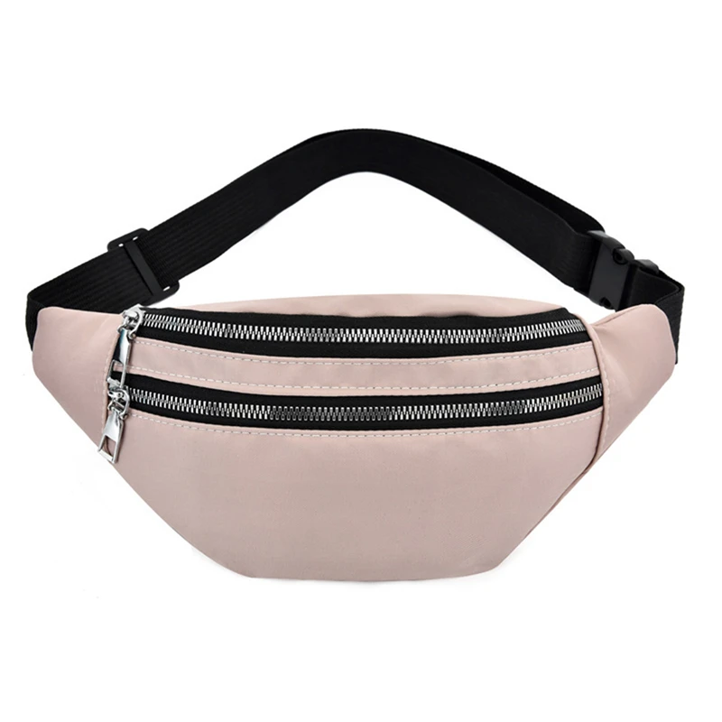 Waist Bag Women Fanny Pack Oxford Female Hip Bum Bag Men Banana Bag Women`s Belt Pocket Ladies Belly Money Pouch Fashion Purse