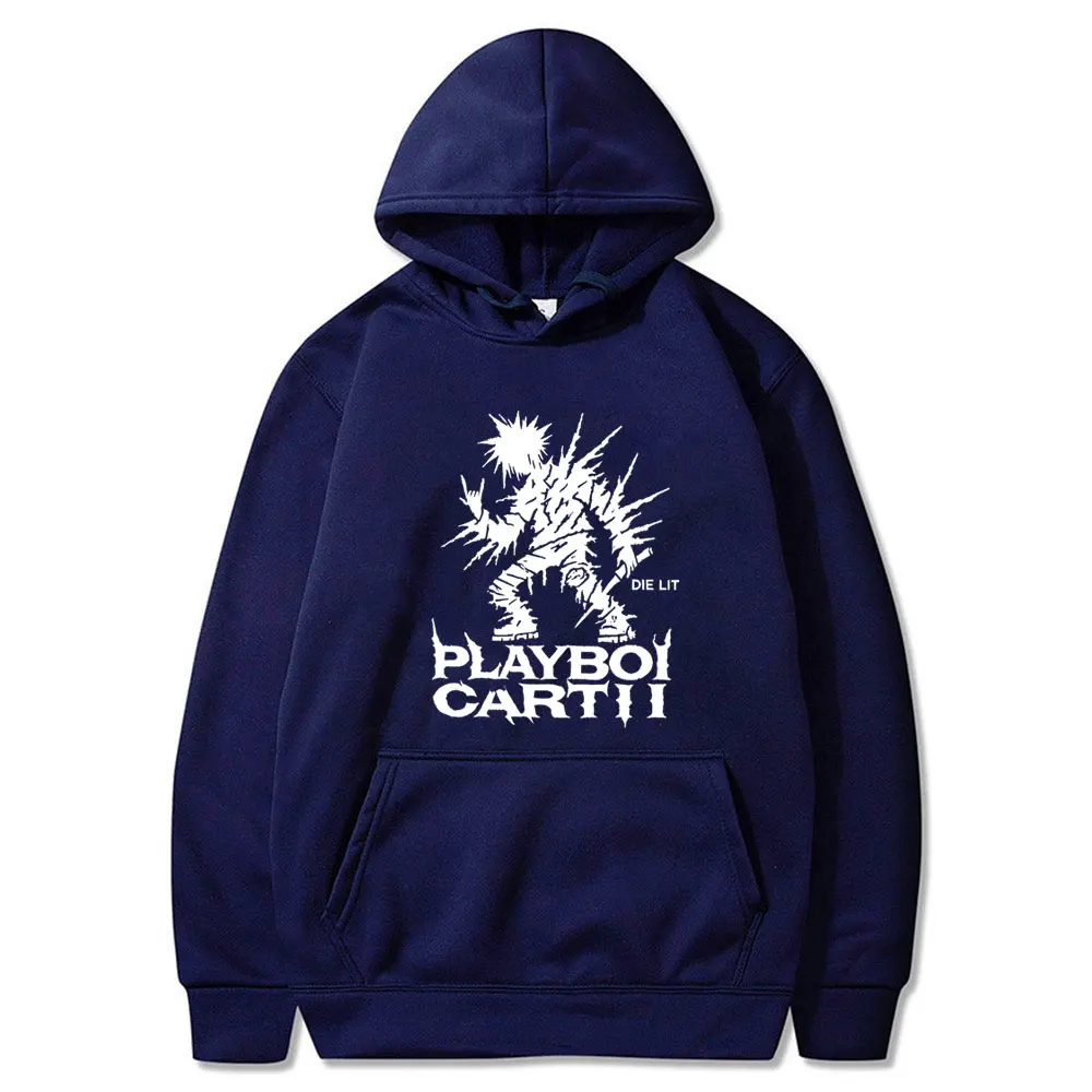 New Hot Sale Hip Hop Rapper Playboi Carti Die Lit Print Hoodie Male Fashion Oversized Pullover Men Casual Fleece Cotton Hoodies #3