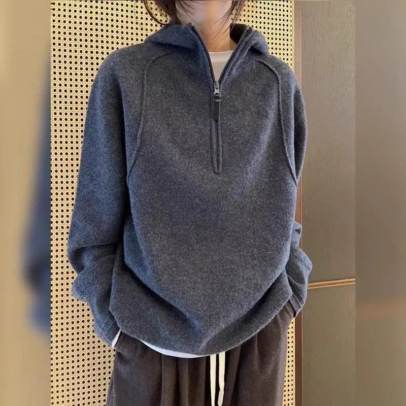 

Autumn American Lazy Style Double sided German Velvet Hoodie Women's New 2025 Fashion Versatile Top