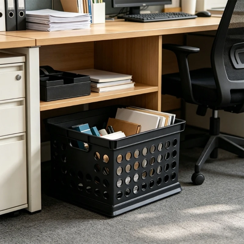  ABS Portable Stacking File Storage Container With pulls For Documents