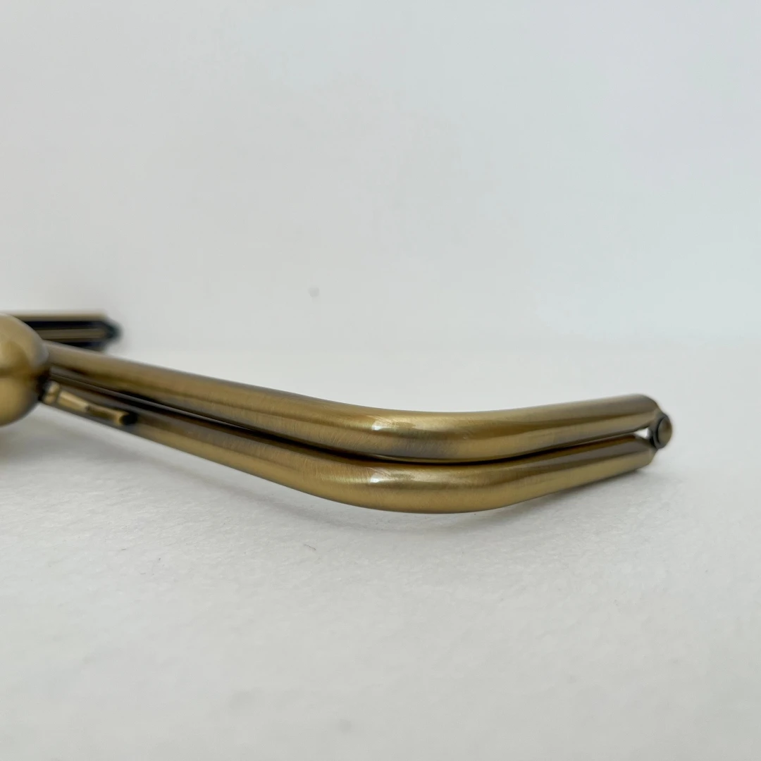 Antyczny mosiężny zamek kulkowy 24 cm z akrylu, metalowa rączka do torebki, akcesoria do rękodzieła, części do szycia. — zdjęcie 6