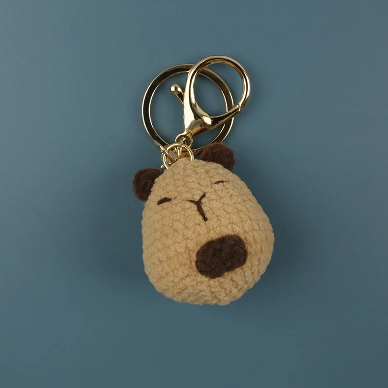 Niedlicher Kapibara-Häkel-Schlüsselanhänger, handgemachter Cartoon-Anhänger, kreativer gestrickter Tier-Schlüsselring, Taschenanhänger – Detail 5