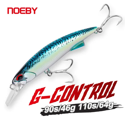 Imagen 1 del producto NOEBY-señuelo de pesca de pececillo pesado, Control G, 90mm, 46g, 110mm, 60g, Wobbler hundido, cebo duro Artificial de mar, Señuelos de pesca de agua salada