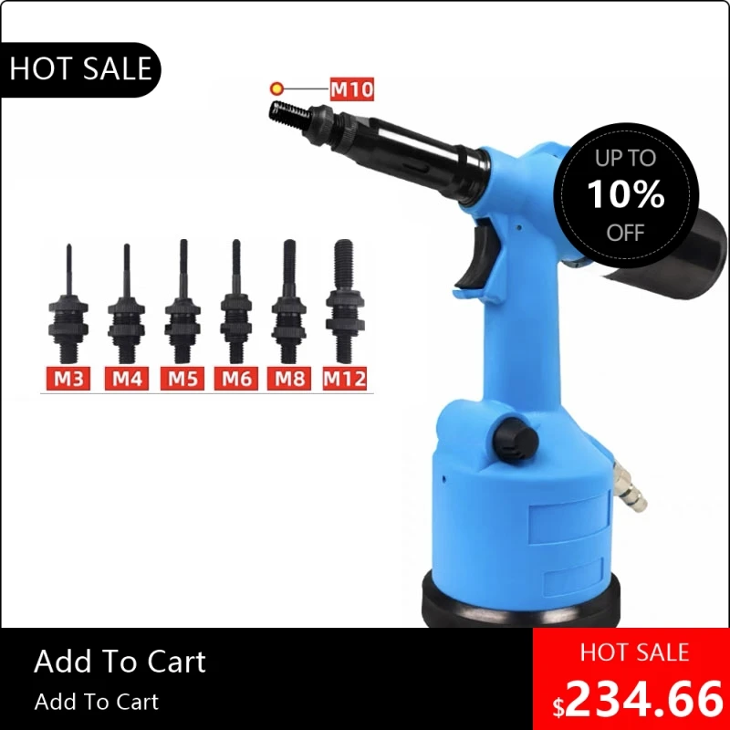 

1946 Pneumatic Air Rivet Nut Guns Automatic Insert threaded Pull Setter Riveters Riveting Rivnut Tool for Nuts Us 19